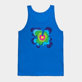 Trippy Rainbow Tree Rings Tank Top